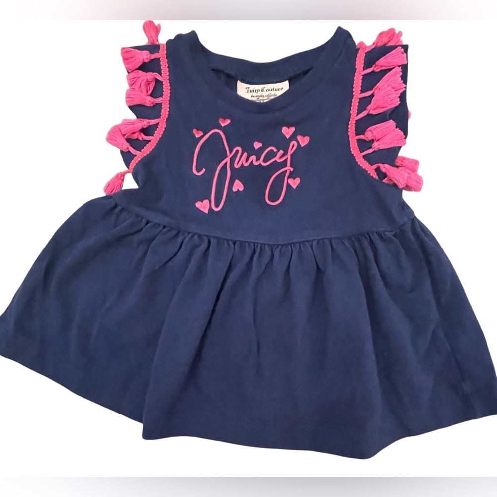 Juicy Couture Navy Dress with Pink Accents